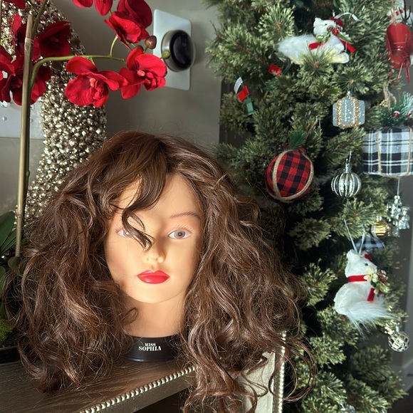 INH Insert Name Here ELENA beautiful curls wig. Chocolate Brown Curly shag. - Picture 3 of 3